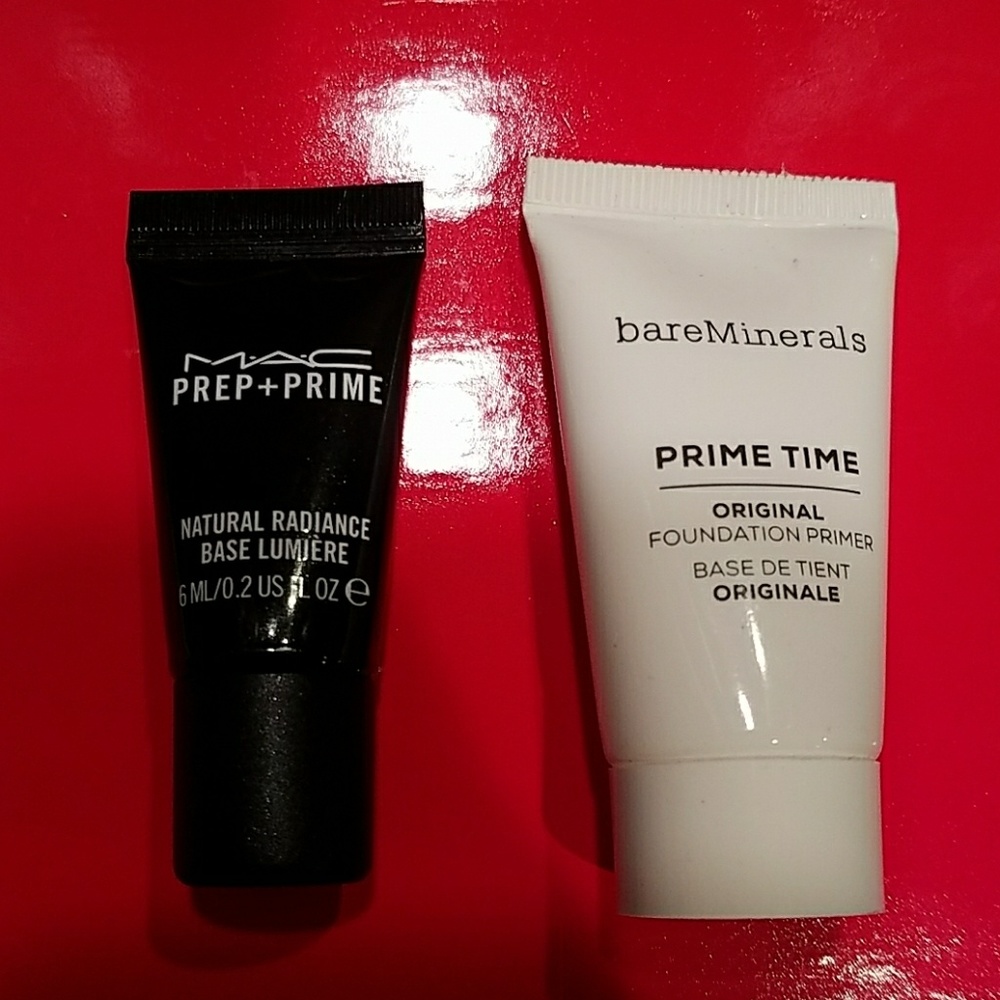 Mac & Bare Minerals makeup primer samples size